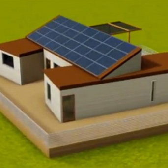 Дом из бамбука на солнечных батареях